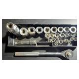 G - Variety of Hand Tools Including Wrenches, Sockets, Squares, and Drill Bits