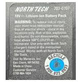 G - Pair of North Tech 4-Inch Pruning Chainsaws with Batteries, Charger, Extra Blade and Chains