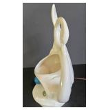 G - Vintage Maddux Swan TV Lamp Planter