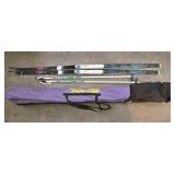 G - Trak Spectrum Cross Country Skis with Salomon Bindings, Poles, and Exel 80" Case