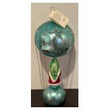 S - Christopher Radko "Up, Up and Snowy Santa" Hot Air Balloon Ornament