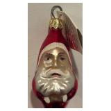 FR - Christopher Radko 1993 Santa Tree 3 Tier Flared Ball Finial Christmas Ornament