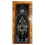 K - Stained Glass Panel with Wooden Frame