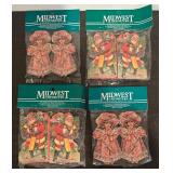 S - Lot of 6 Midwest Importers Victorian Santa and Girl Gift Tag Packs