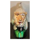 FR - Christopher Radko Hand Blown Glass Leprechaun Ornament