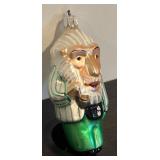 FR - Christopher Radko Hand Blown Glass Leprechaun Ornament