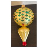 S - Set of 3 Beautiful Hand-Blown Glass Christmas Ornaments