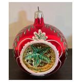 S - Set of 3 Beautiful Hand-Blown Glass Christmas Ornaments