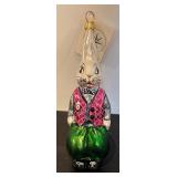 FR - Christopher Radko Billy Bunny Glass Ornament