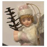 S - Angel Ornament with Glitter Accents
