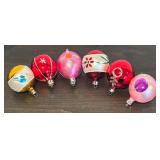 S - Collection of 6 Gorgeous Glass Christmas Ornaments