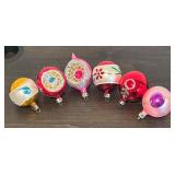 S - Collection of 6 Gorgeous Glass Christmas Ornaments