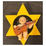 S - Set of 5 Wendt & Kuhn Wooden Angel Ornaments with Musical Instruments