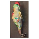 S - Set of 4 Vintage Glass Bird Clip Ornaments