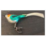 S - Set of 4 Vintage Glass Bird Clip Ornaments