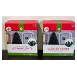 S - Set of 6 New Christmas Mini Light Strands 50 and 60 Count Indoor/Outdoor