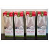 S - Set of 6 New Christmas Mini Light Strands 50 and 60 Count Indoor/Outdoor