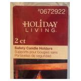 S - Lot of 7 New Holiday Living Safety Candle Holders