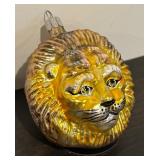 FR - Christopher Radko Gold Lion Glass Ornament