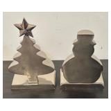 S - Set of 2 Crate & Barrel Silver Christmas Mantle Hooks