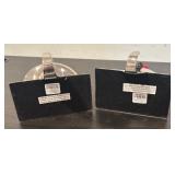 S - Set of 2 Crate & Barrel Silver Christmas Mantle Hooks