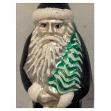 FR - Christopher Radko Elfin Evening Santa Glass Ornament