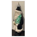 FR - Christopher Radko Elfin Evening Santa Glass Ornament