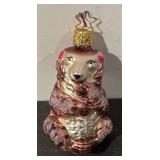 FR - Vintage Christopher Radko Ice Bear and Inge Glas OWC 1265 Grizzly Bear German Christmas Ornament