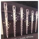 S - GE 6-Count LED Cascading Icicle Lights