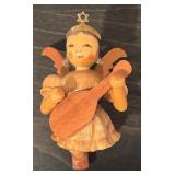 S - Set of 8 Blank Faltenrockengel Wooden Angel Ornaments