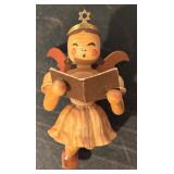 S - Set of 8 Blank Faltenrockengel Wooden Angel Ornaments