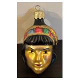 FR - Vintage Christopher Radko Apache Hand Blown Glass Ornament