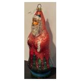 S - Large Festive Old World Style Santa Claus Holiday Ornament