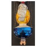 FR - Vintage Christopher Radko Ballooning Santa Hand Blown Glass Ornament