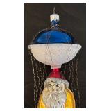 FR - Vintage Christopher Radko Ballooning Santa Hand Blown Glass Ornament