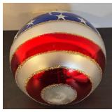 FR - Christopher Radko Liberty Stars and Stripes Patriotic Ball Ornament