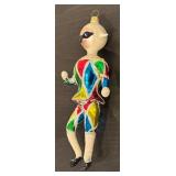 FR - Vintage Christopher Radko Dancing Harlequin Glass Ornament
