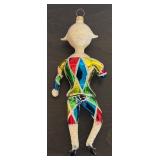 FR - Vintage Christopher Radko Dancing Harlequin Glass Ornament