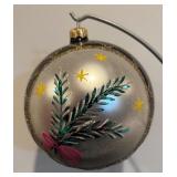 S - Lovely Hand Painted Glass Ornament with Stand
