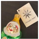 FR - Christopher Radko Mushroom Elf Glass Ornament