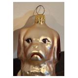 S - Set of 2 Adorable Glass Dog Ornaments