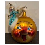 FR - Vintage Christopher Radko Vintage From a Distance 1994 Rare Italian Moon Angel