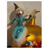 FR - Vintage Christopher Radko Vintage From a Distance 1994 Rare Italian Moon Angel