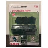 S - Set of 3 New Outdoor Electrical Accessories with Wireless Remotes and Covered Adapter