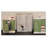 S - Set of 3 New Outdoor Electrical Accessories with Wireless Remotes and Covered Adapter