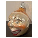 FR - Christopher Radko Boys Face Doofus Glass Ornament / Christopher Radko Boys Face Doofus Yellow Hat Glass Ornament