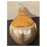 FR - Christopher Radko Boys Face Doofus Glass Ornament / Christopher Radko Boys Face Doofus Yellow Hat Glass Ornament