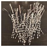 S - Set of 4 Victorian Christmas Tree Tinsel Tins with Metal Tinsel