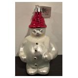 FR - Christopher Radko Frosty Cares Snowman Ornament