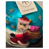 FR - Christopher Radko Polar Express Santa Glass Ornament
